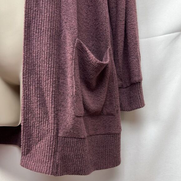 Mix by 41 Hawthorne Mauve Purple open cardigan sweater pockets EUC size small - Picture 5 of 12